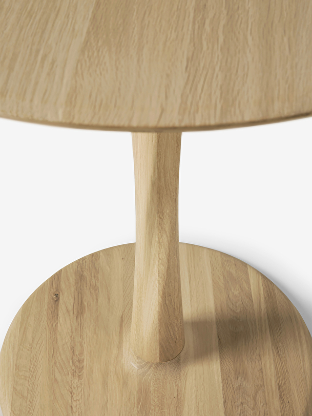 TABLE TORSION RONDE D90 CHENE CLAIR -  Light oak , Home design Bensimon