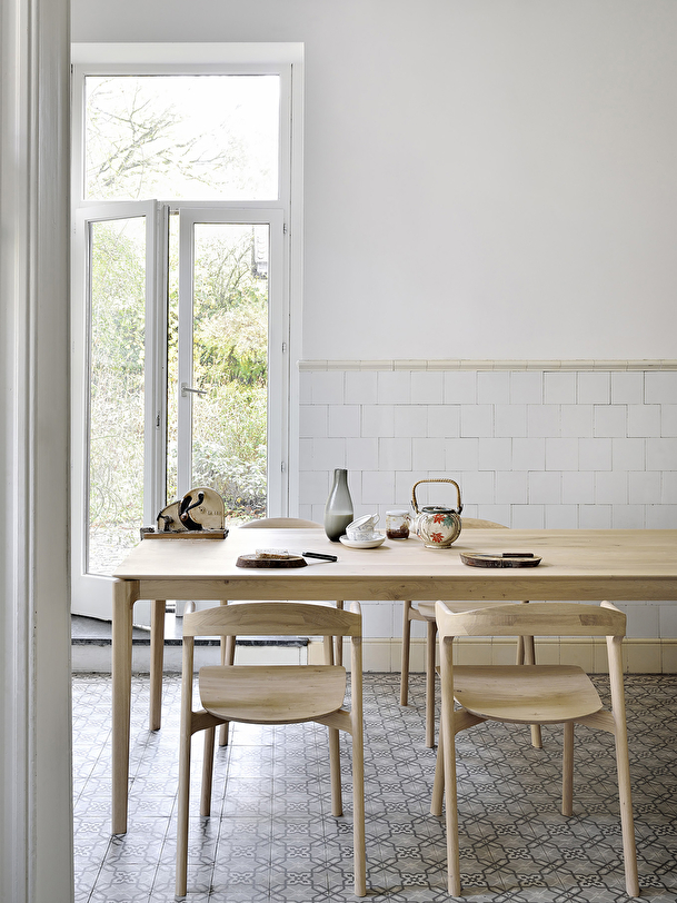TABLE BOK FIX 160x80x76 - Light oak , Home design Bensimon