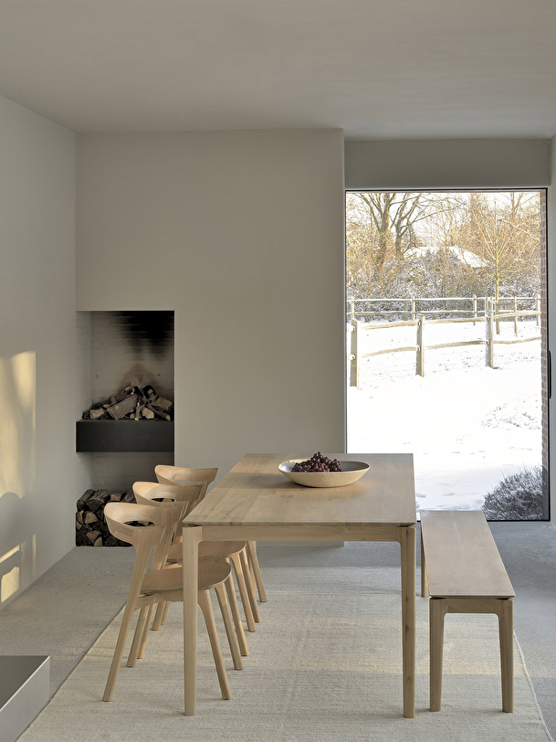 TABLE BOK EN CHENE - L200 CM - Light oak , Home design Bensimon
