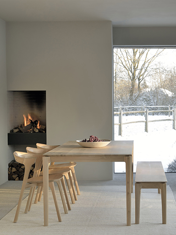 TABLE BOK EN CHENE - L200 CM - Light oak , Home design Bensimon