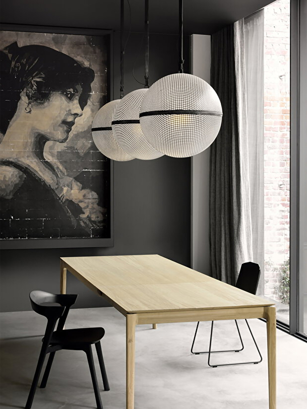 TABLE BOK A RALLONGE 160/240 90X76 - Light oak , Home design Bensimon