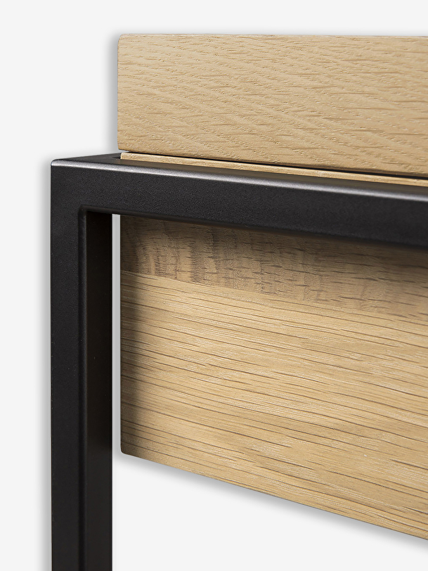 TABLE D'APPOINT MONOLIT EN CHENE - Black , Home design Bensimon