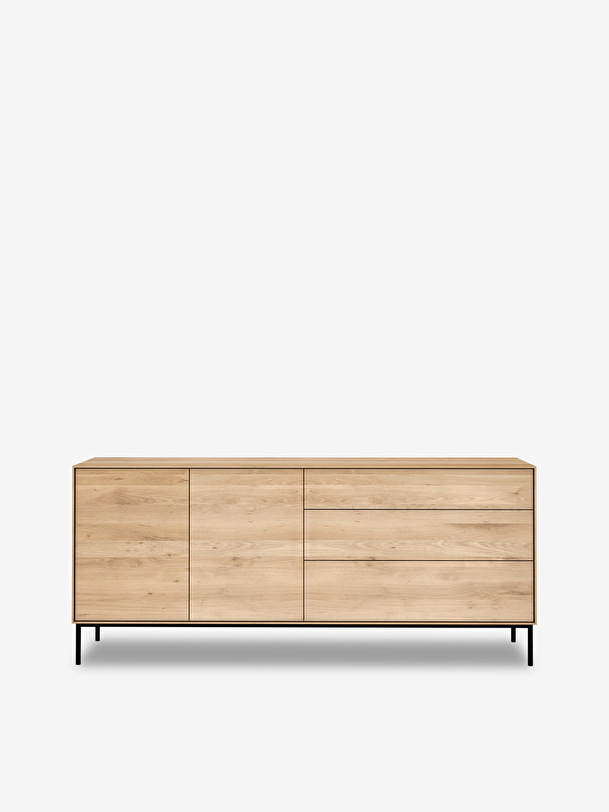 BUFFET WHITEBIRD EN CHENE - 2 PORTES 3 TIROIRS - Light oak , Home design Bensimon