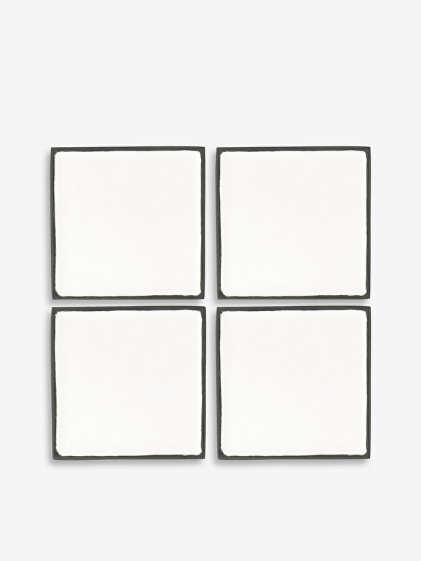 4 CROKI COASTERS -  Black white , Home design Bensimon