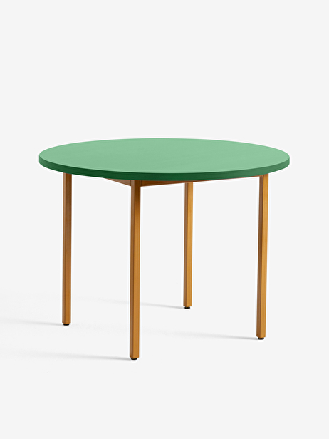 GREEN TWO-TONE TABLE OCHRE FEET -  Green , Home design Bensimon