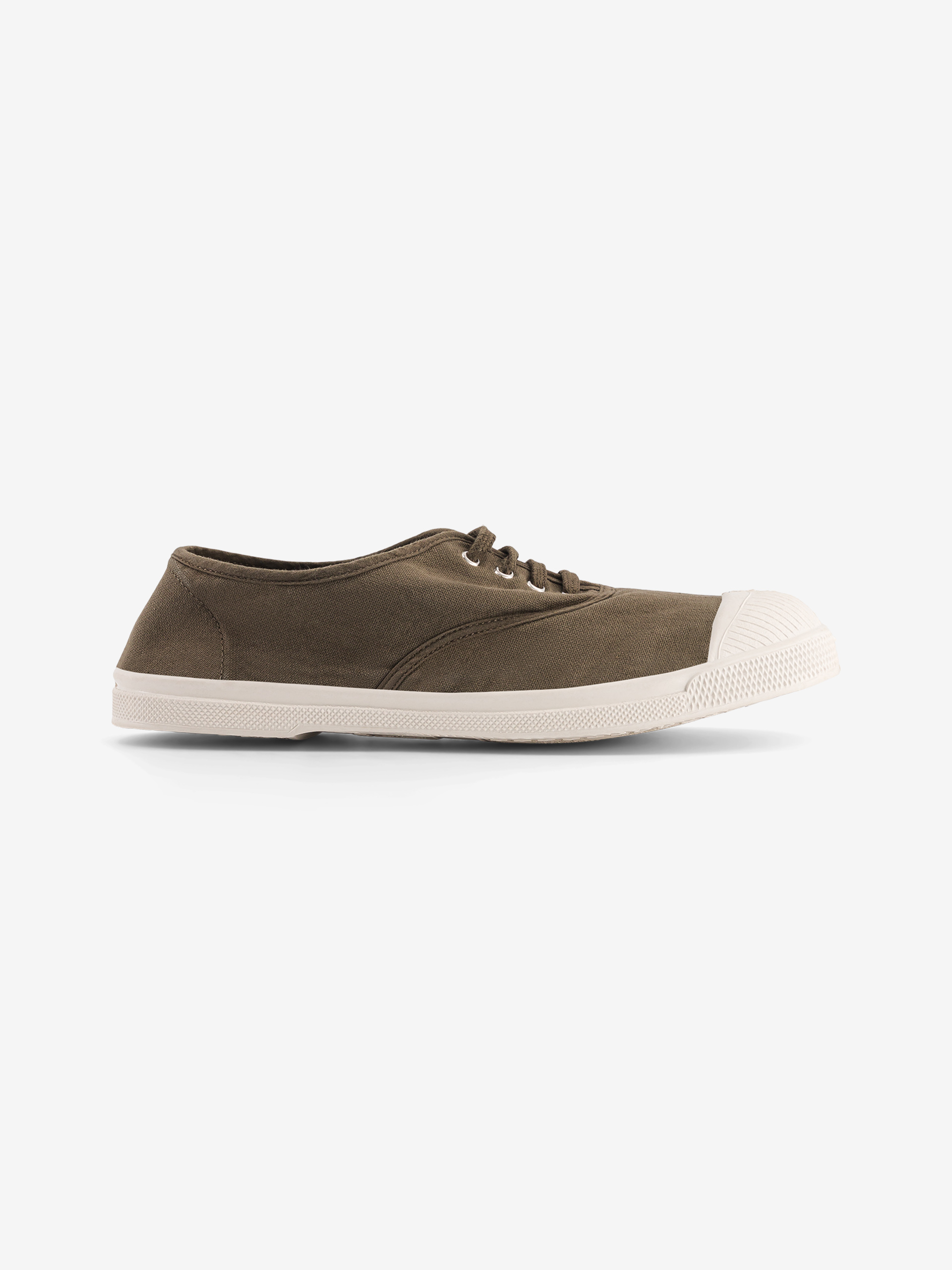 WOMAN LACE-UP TENNIS -  Khaki , Tennis & Shoes Bensimon