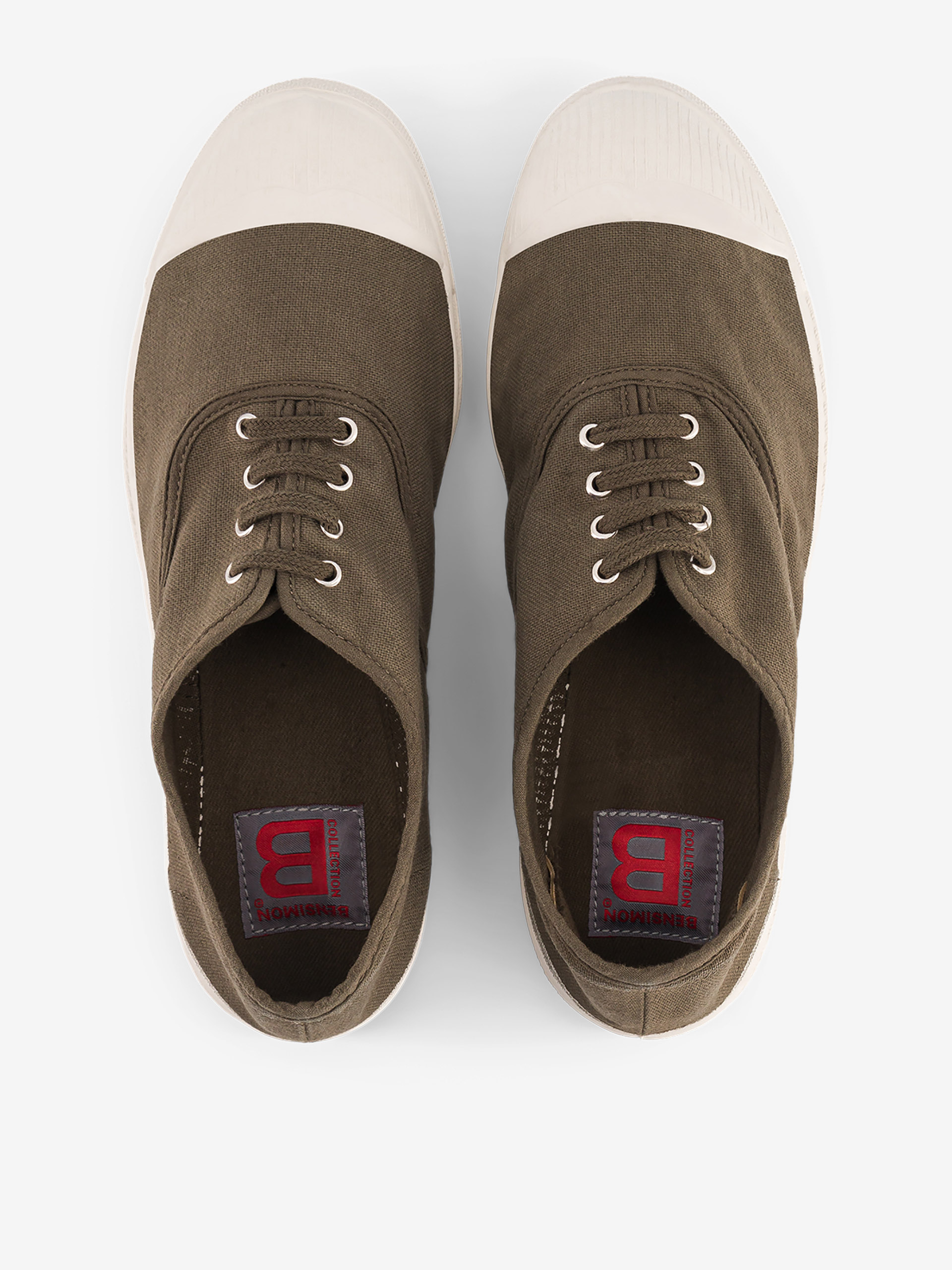 WOMAN LACE-UP TENNIS -  Khaki , Tennis & Shoes Bensimon