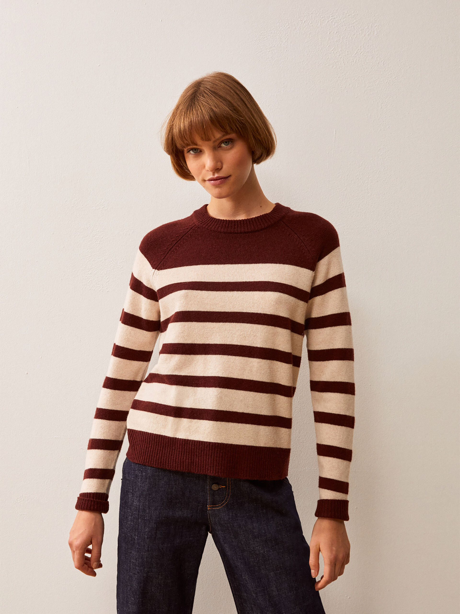 INDICO SWEATER -  Mahogany , Ready-to-wear Bensimon