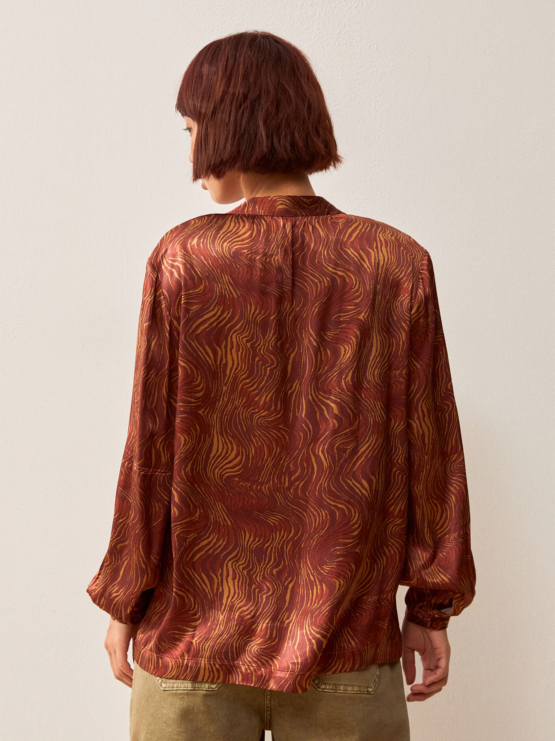 AZENOR BLOUSE -  Moire print , Ready-to-wear Bensimon
