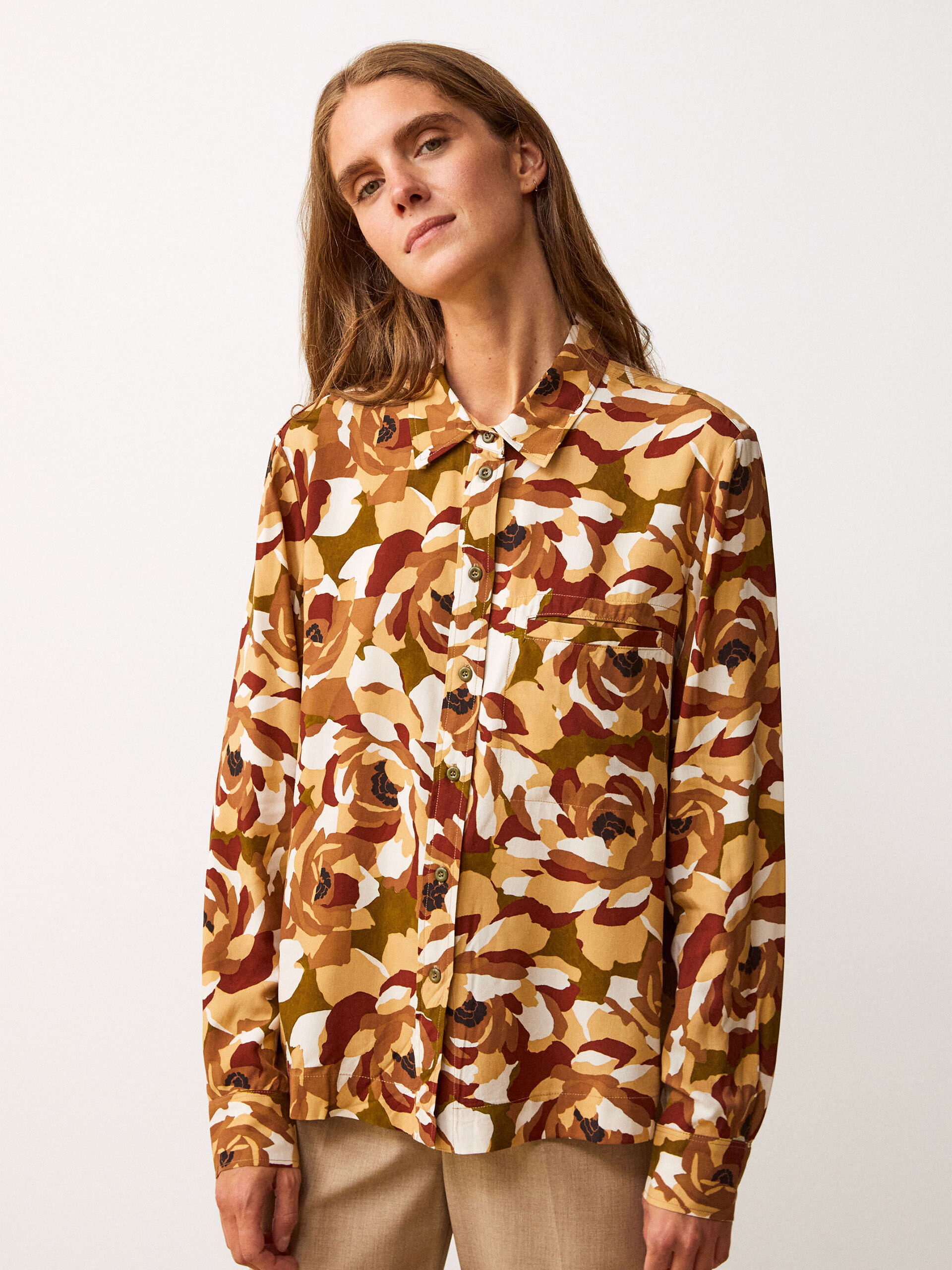 GALICIA SHIRT -  Fall flowers , Ready-to-wear Bensimon
