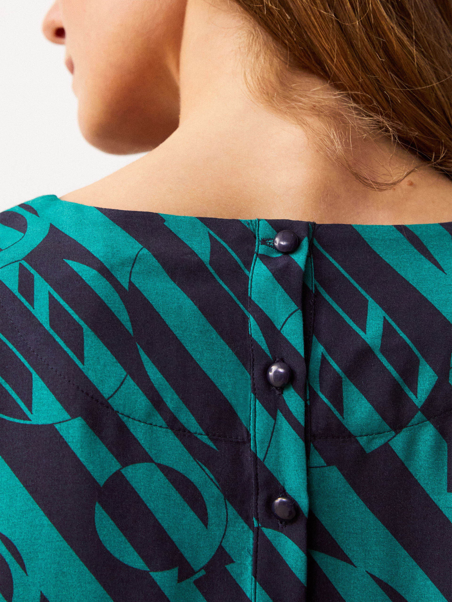 GODRINE DRESS -  Gemetric print , Ready-to-wear Bensimon