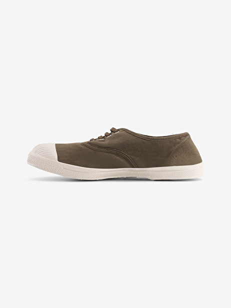WOMAN LACE-UP TENNIS -  Khaki , Tennis & Shoes Bensimon