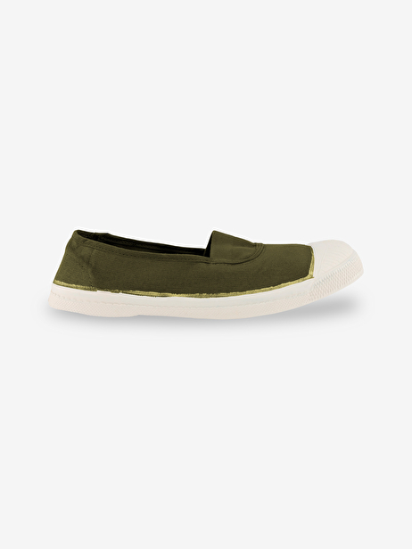 WOMAN ELASTIC TENNIS -  Khaki , Tennis & Shoes Bensimon