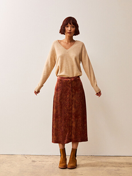 IDOYA SKIRT -  Moire print , Ready-to-wear Bensimon