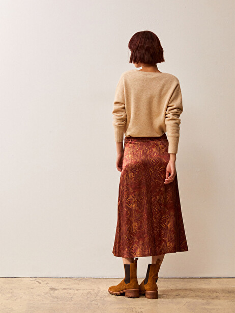IDOYA SKIRT -  Moire print , Ready-to-wear Bensimon