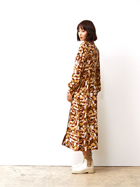 FABRIZIANA DRESS -  Fall flowers , Ready-to-wear Bensimon 
