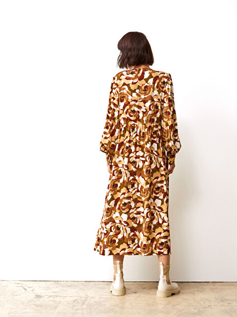 FABRIZIANA DRESS -  Fall flowers , Ready-to-wear Bensimon