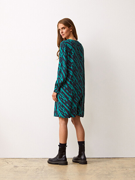 GODRINE DRESS -  Gemetric print , Ready-to-wear Bensimon