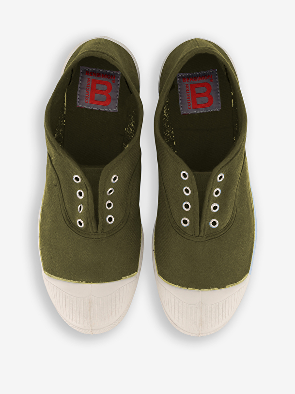 WOMAN ELLY TENNIS -  Khaki , Tennis & Shoes Bensimon