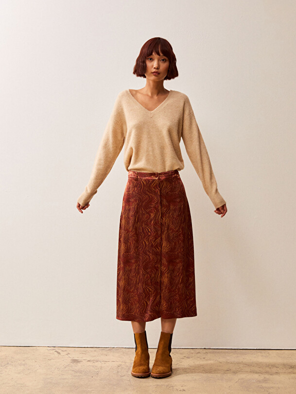 IDOYA SKIRT -  Moire print , Ready-to-wear Bensimon