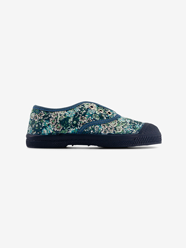 LIBERTY ELLY CHILDREN TENNIS - Blue flowers , Tennis & Shoes Bensimon