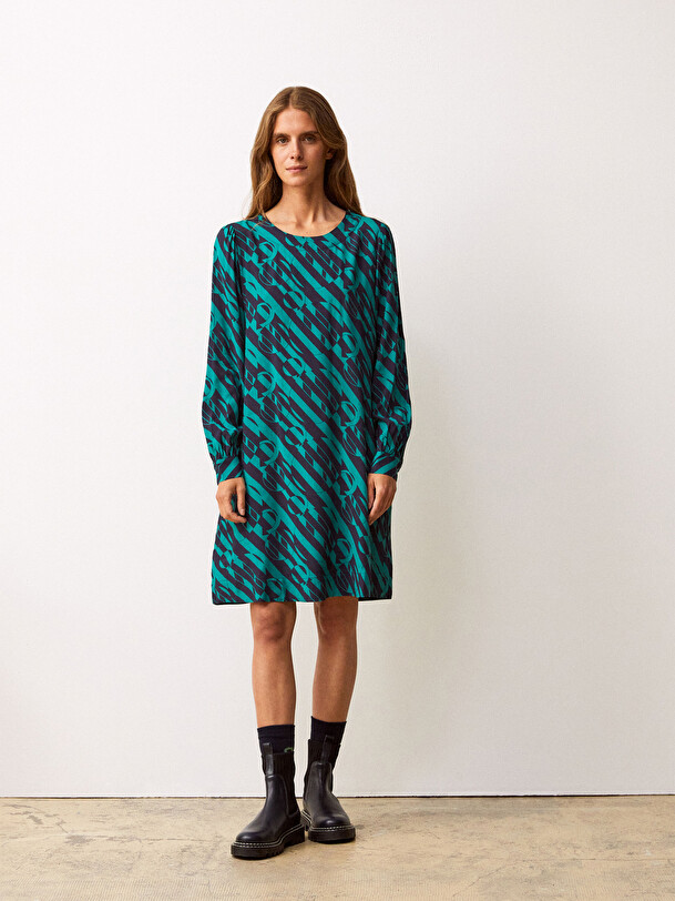 GODRINE DRESS -  Gemetric print , Ready-to-wear Bensimon