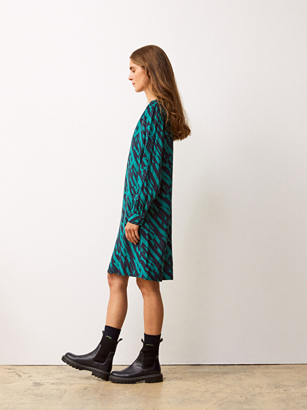GODRINE DRESS -  Gemetric print , Ready-to-wear Bensimon