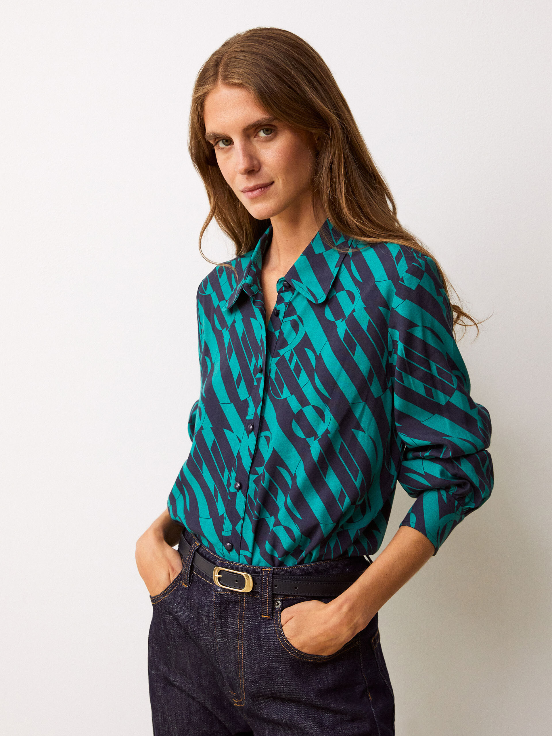GUILENE SHIRT -  Gemetric print , Ready-to-wear Bensimon