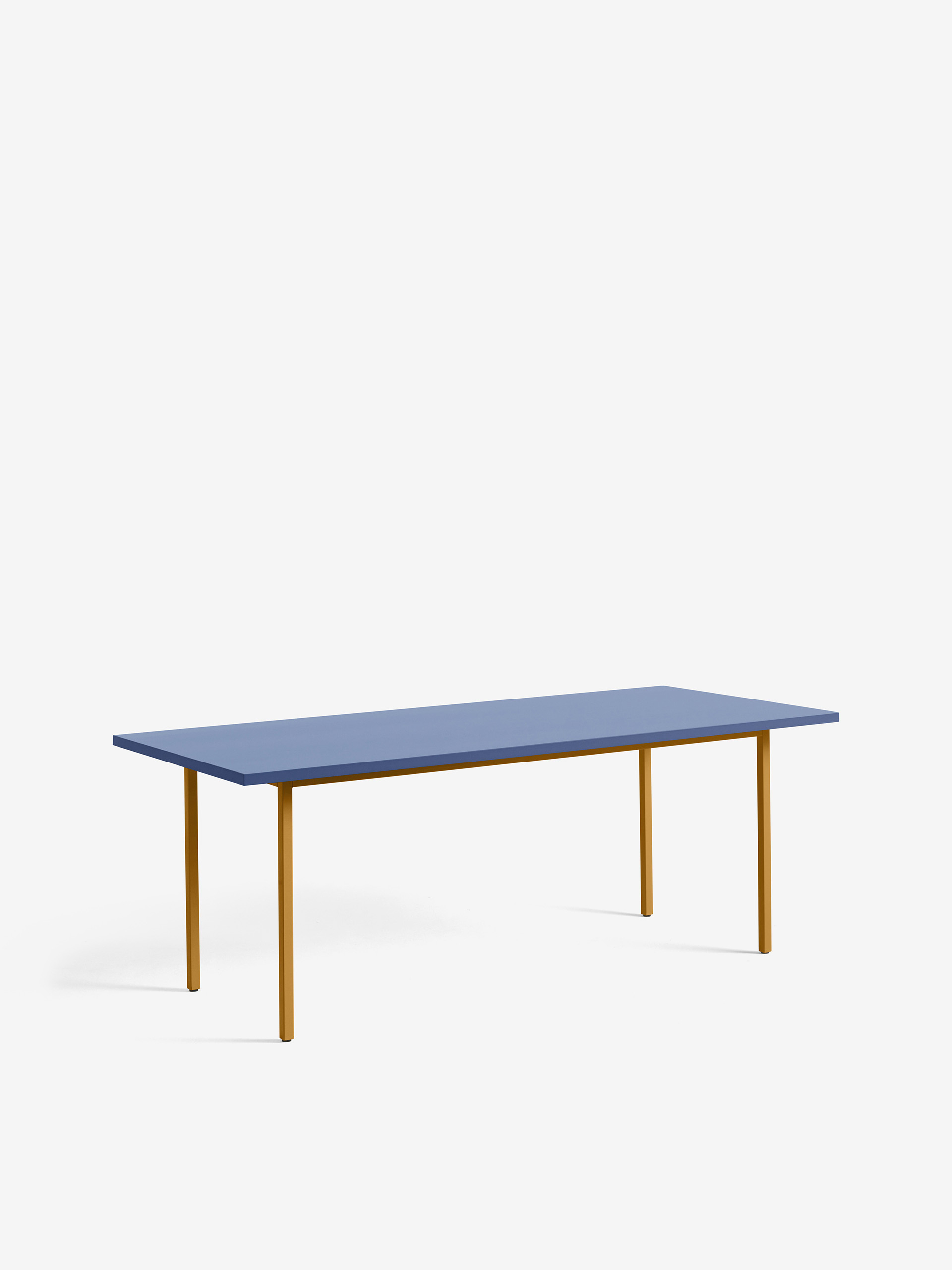 BICOLOR TABLE BLUE OCHRE FOOT 200X90 - Blue , Home design Bensimon