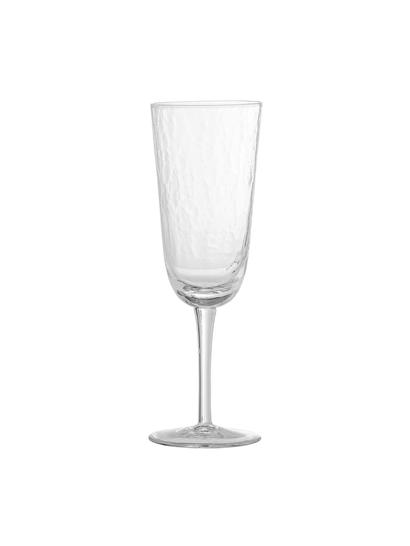 SET 4 HAMMERED FLUTES D6.5 H21 -  Transparent , Home design Bensimon