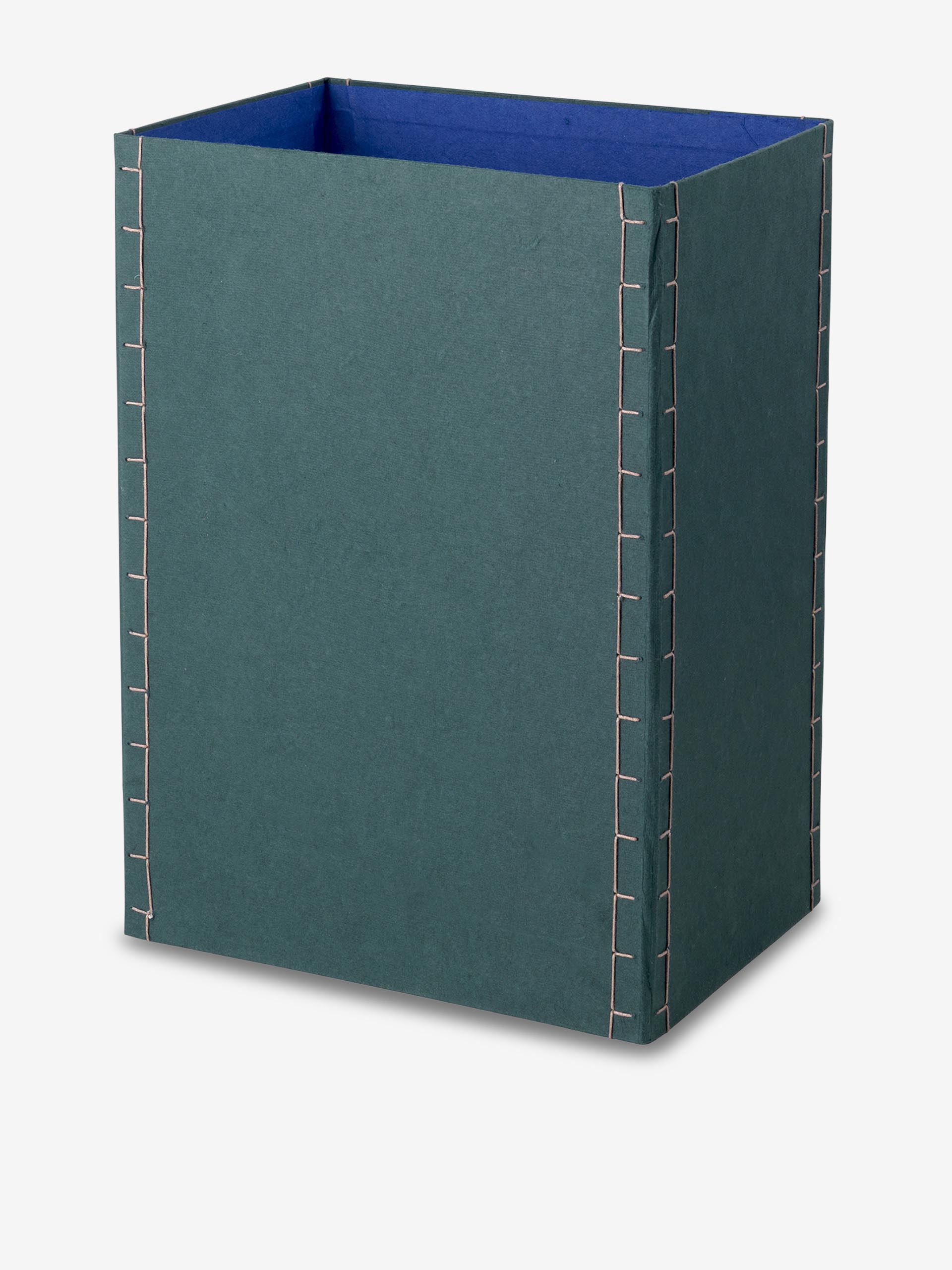 GREEN BLUE FOLDABLE BASKET 21X30X42 - Green , Home design Bensimon