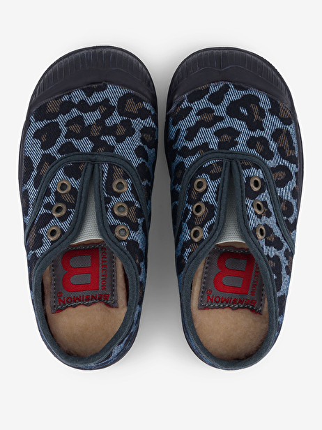KIDS SHINY LEO TENNIS -  Denim leo , Tennis & Shoes Bensimon