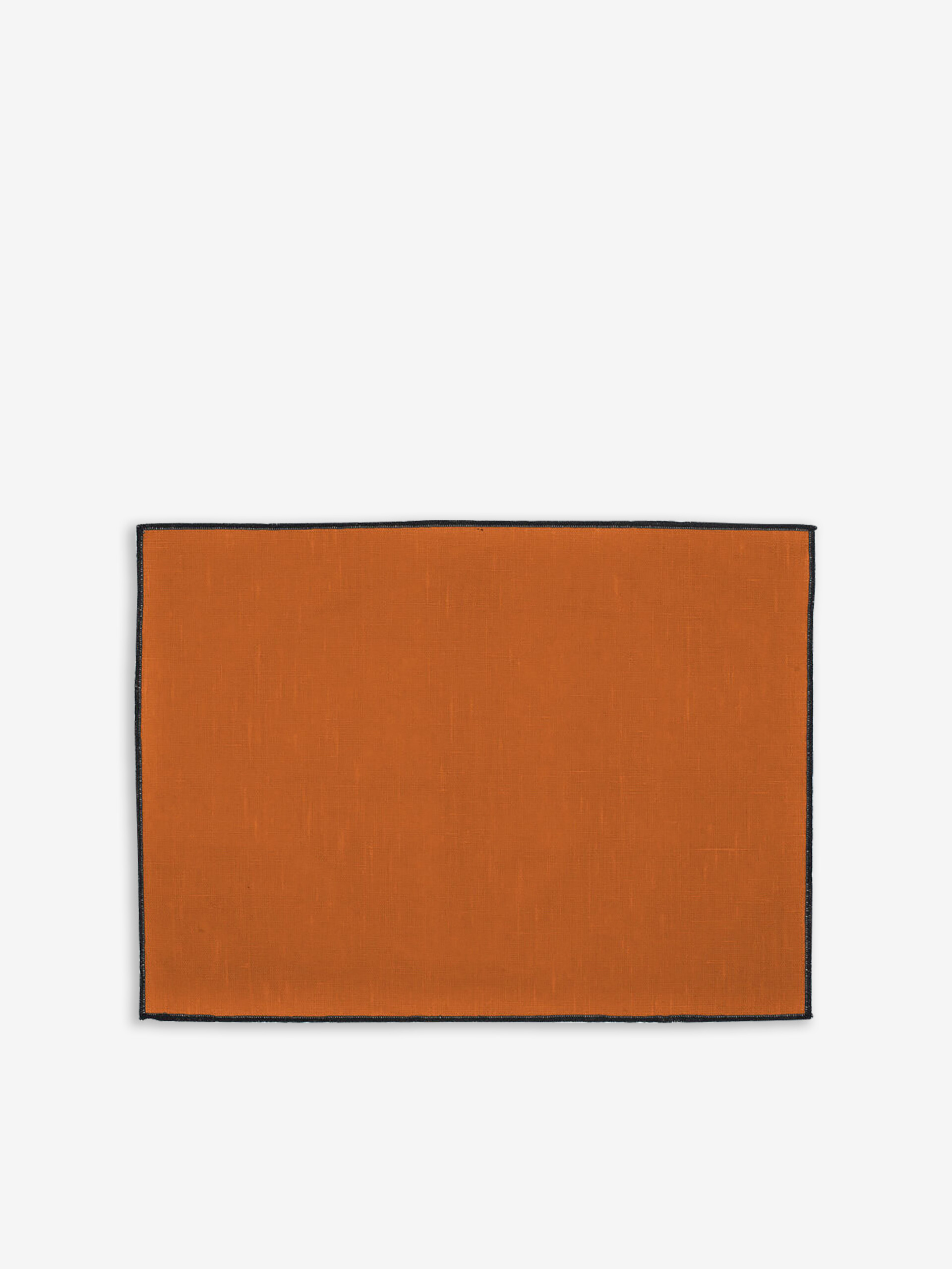 BURNT ORANGE COATED LINEN SET 35X48 -  Burnt orange , Home design Bensimon