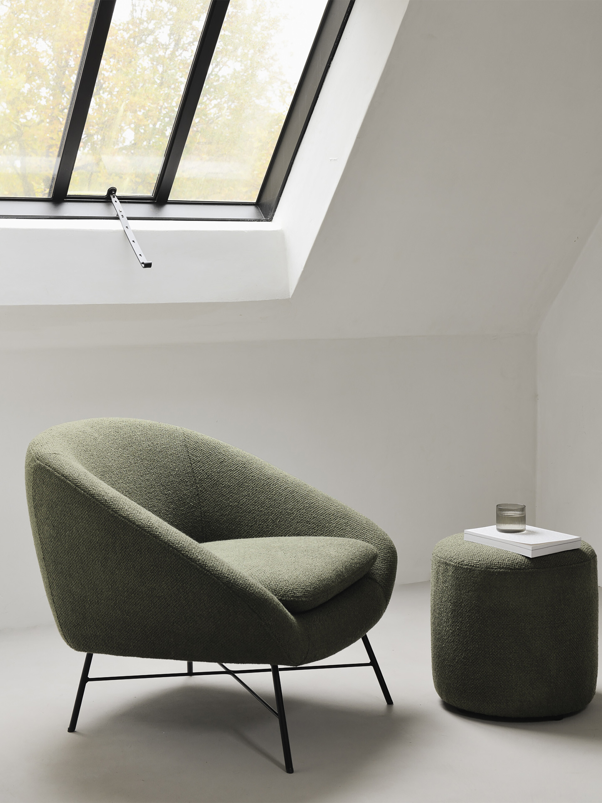 BARROW XL GREEN POUF - Green , Home design Bensimon