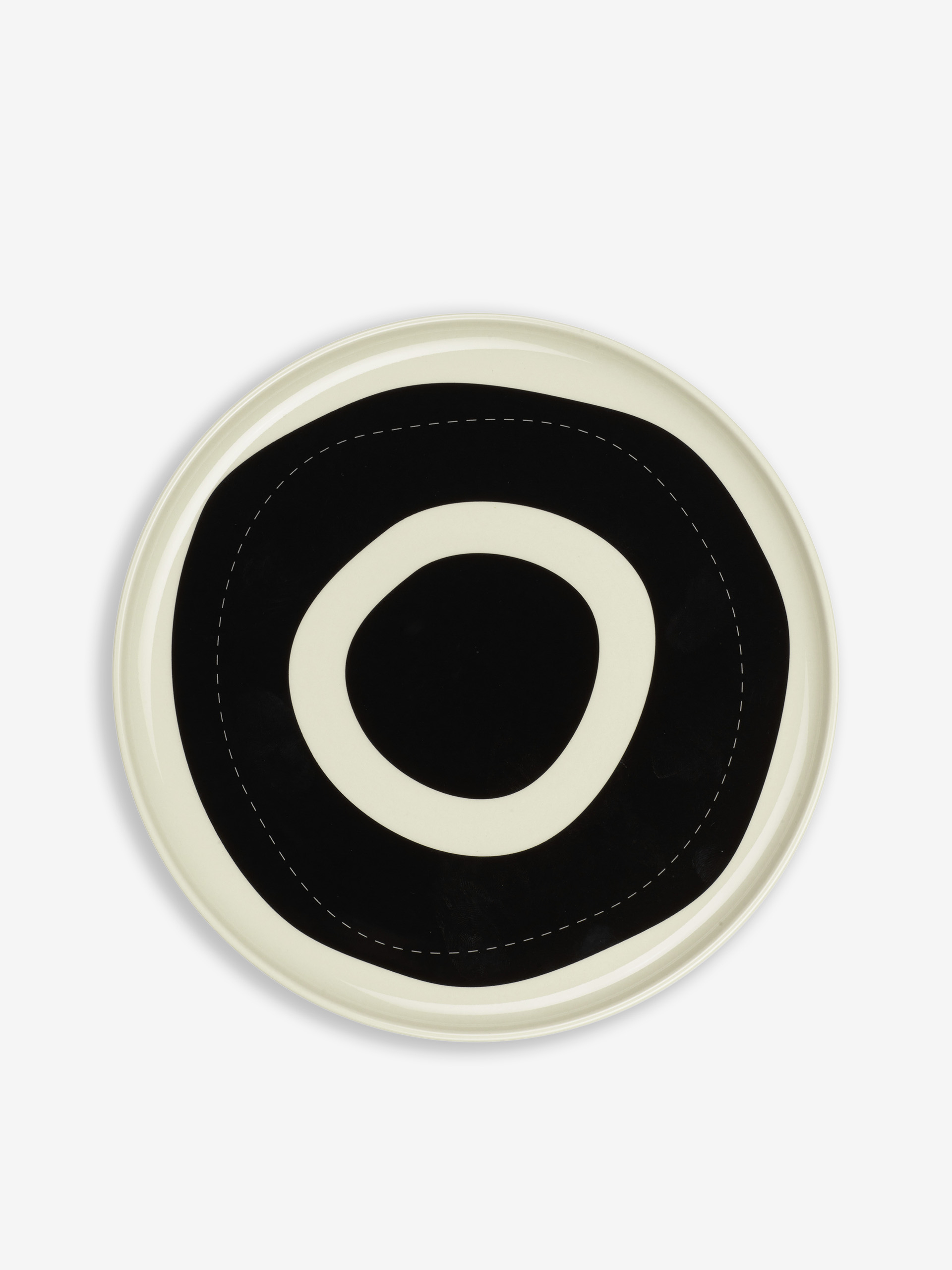PLATE S ARTY TARGET -  Black white , Home design Bensimon
