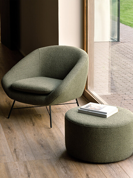 BARROW XL GREEN POUF -  Green , Home design Bensimon