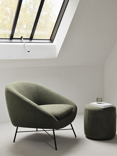 BARROW XL GREEN POUF -  Green , Home design Bensimon