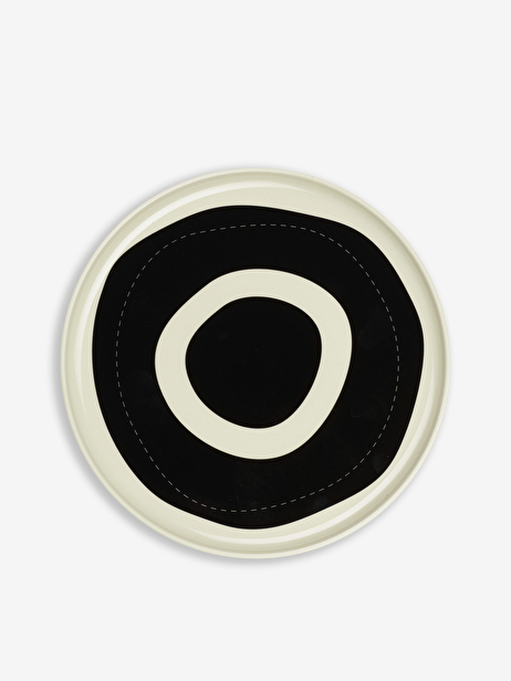 PLATE S ARTY TARGET -  Black white , Home design Bensimon