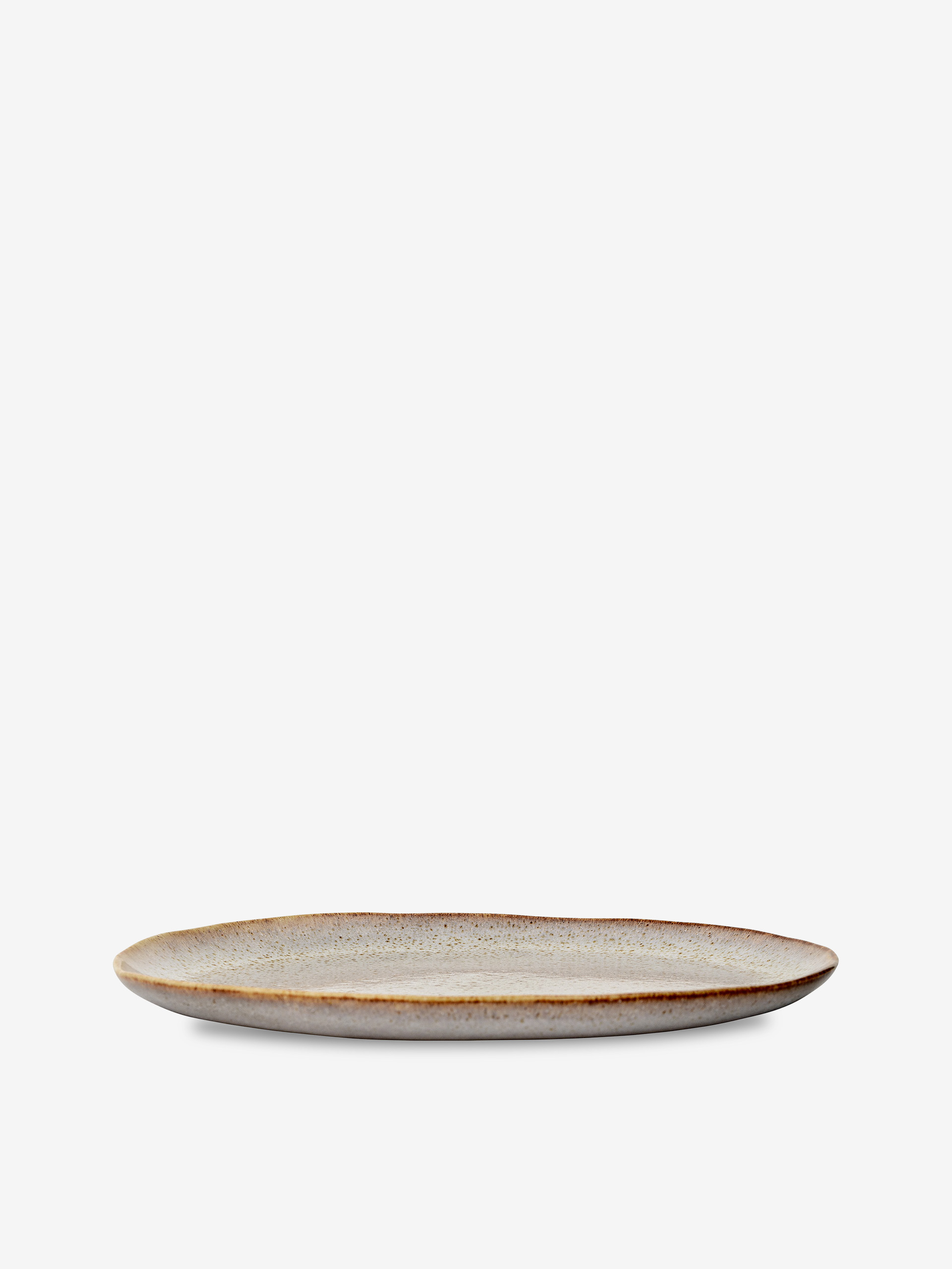 LARGE PLATE RAW NATURAL STONEWARE -  Natural , Home design Bensimon