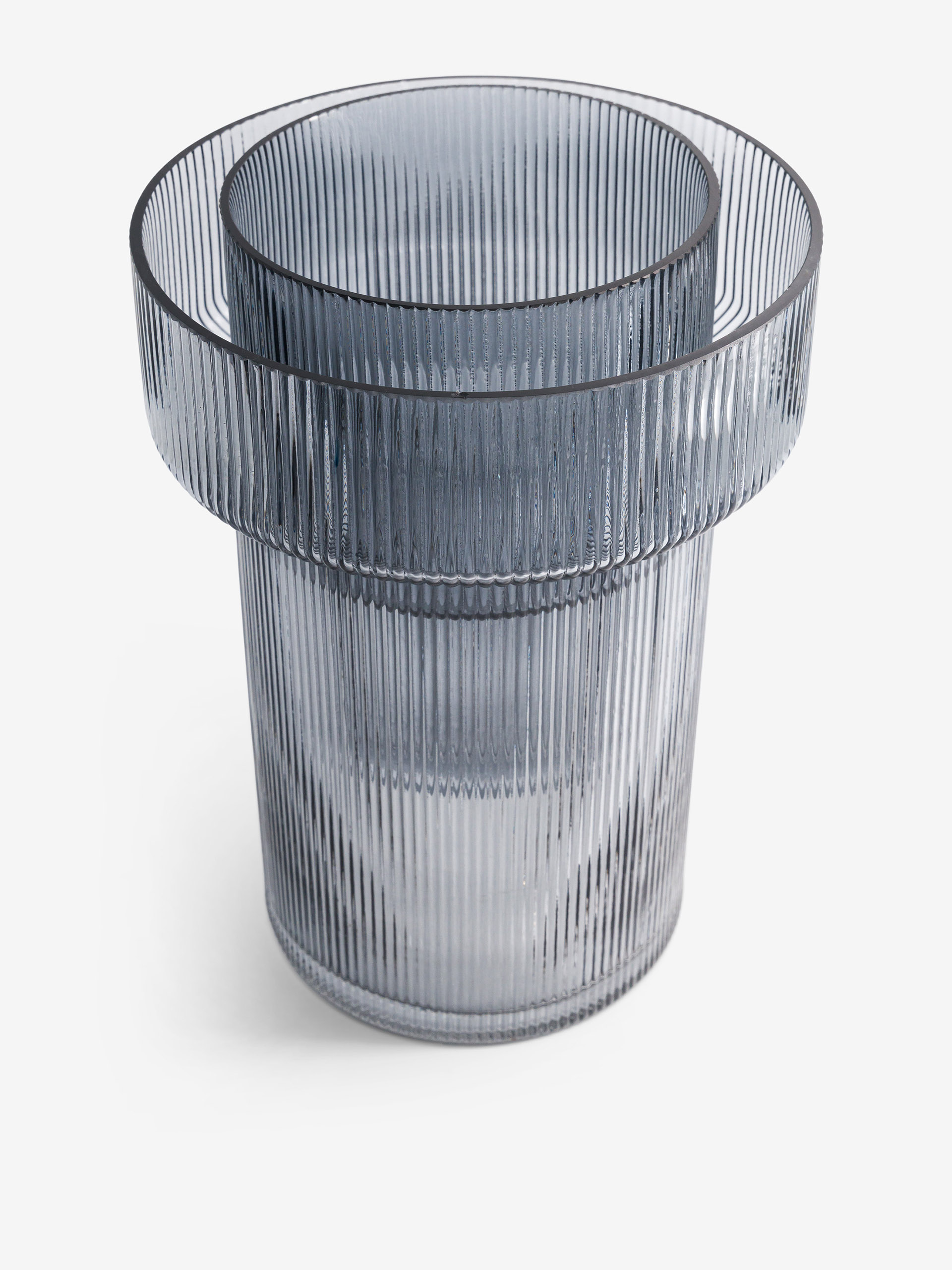 XL GRAY STRIPE VASE -  Grey , Home design Bensimon