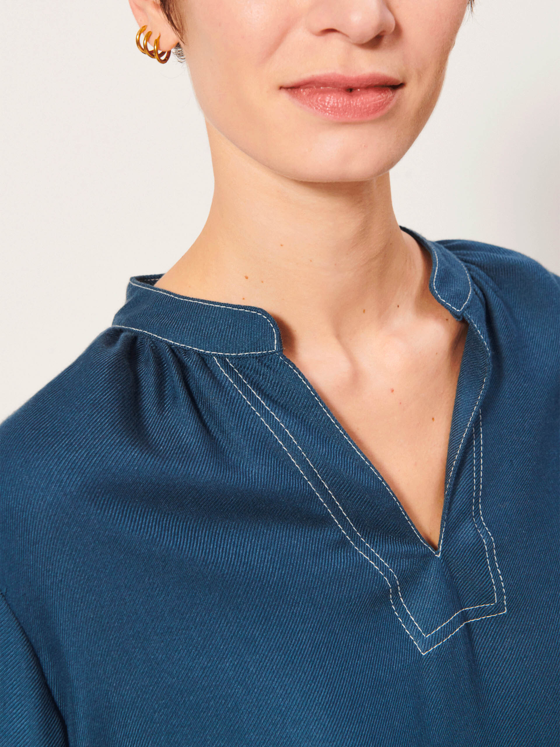 AZENOR BLOUSE -  Cobalt , Ready-to-wear Bensimon