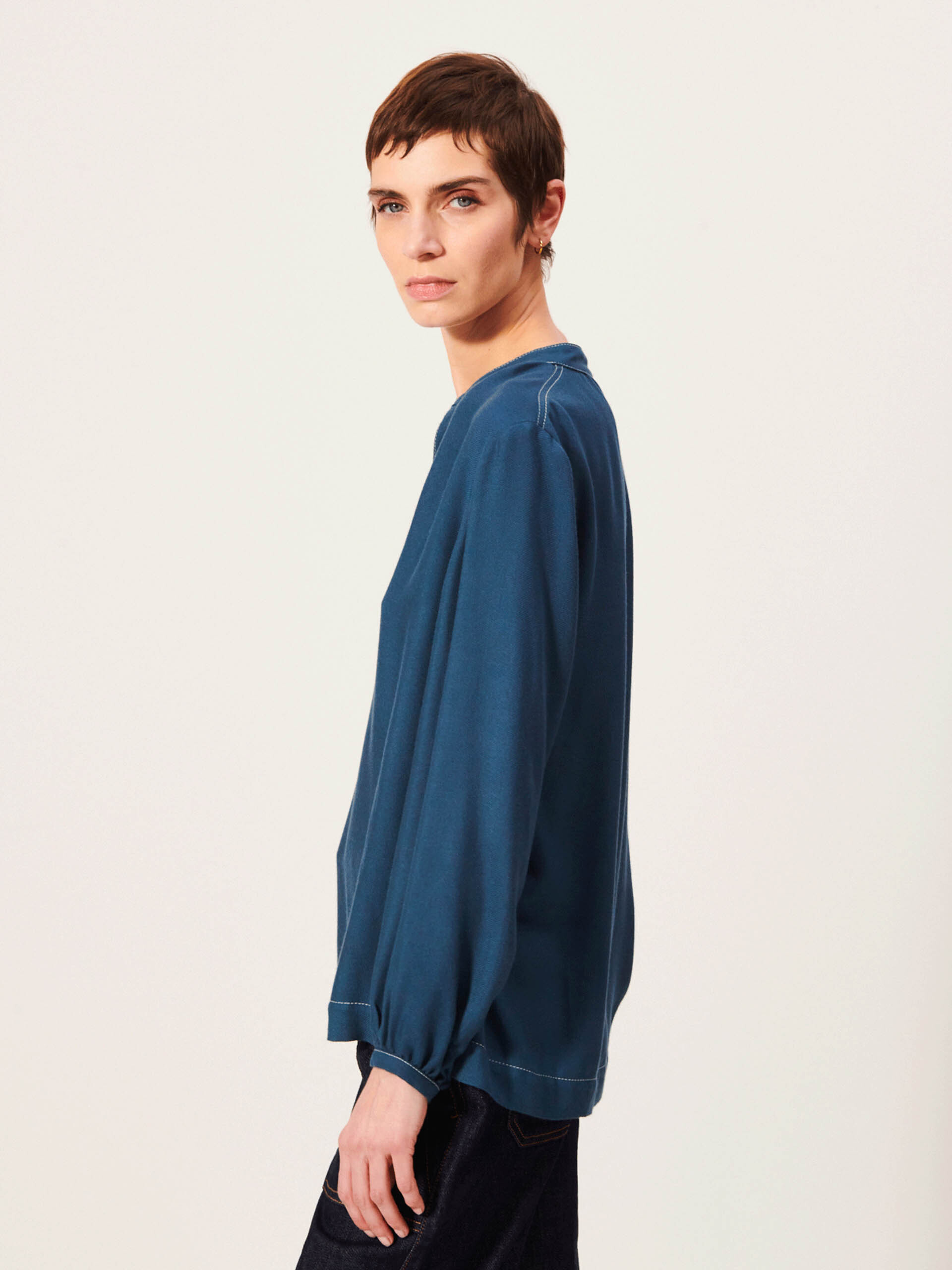 AZENOR BLOUSE -  Cobalt , Ready-to-wear Bensimon