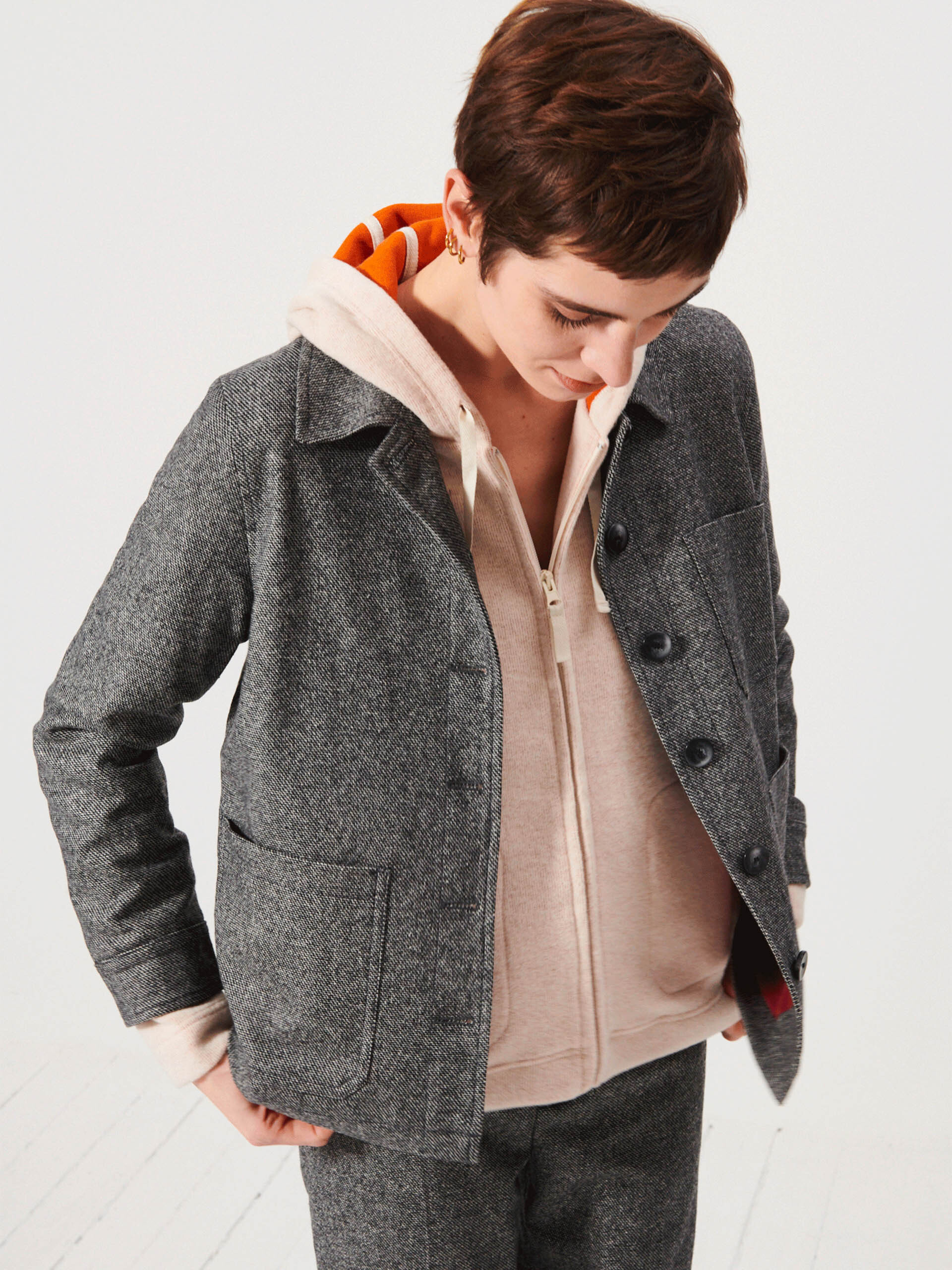 GOLTA JACKET - Grey , Ready-to-wear Bensimon