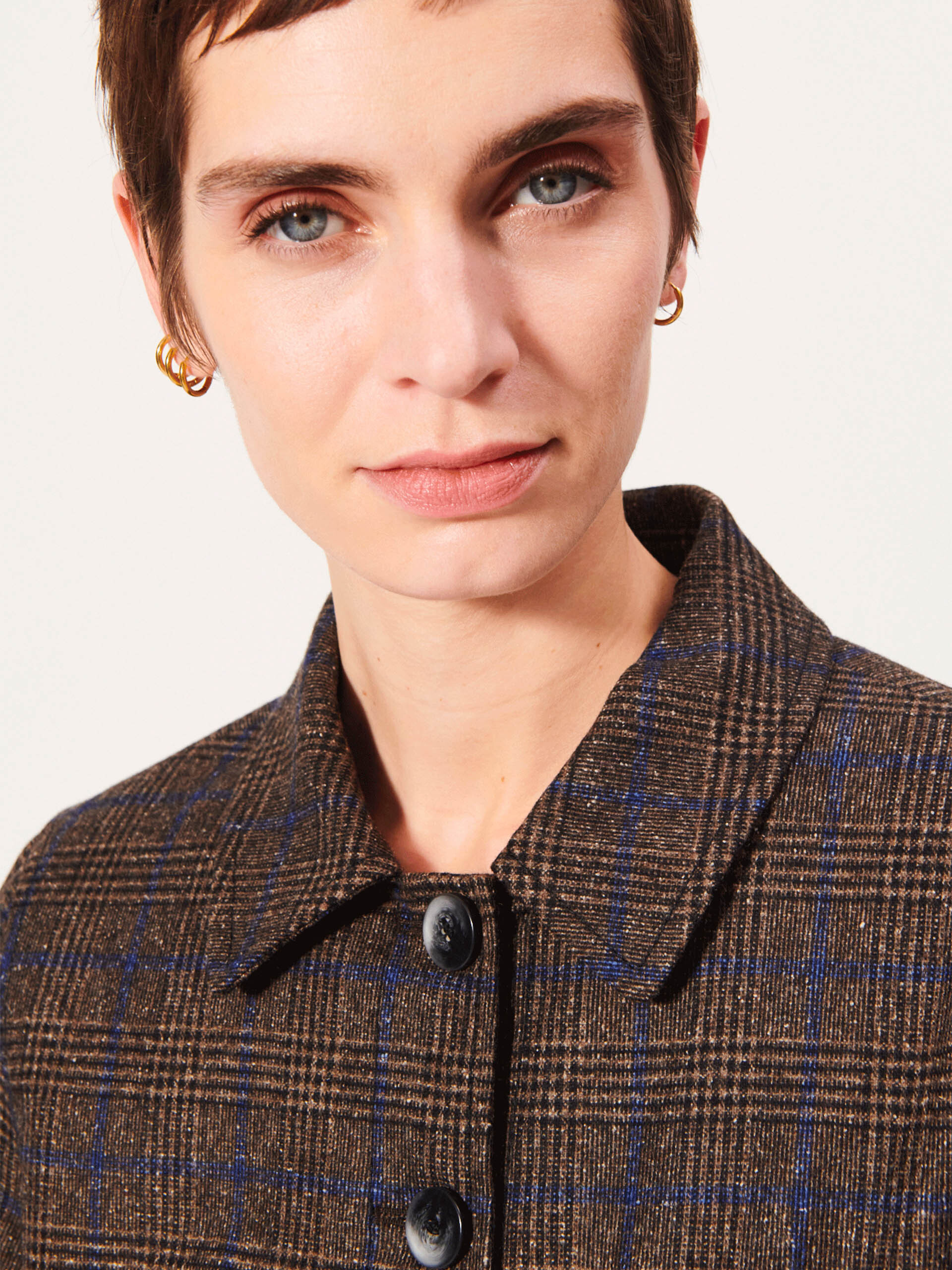 GOLTA JACKET - Flanelle checks , Ready-to-wear Bensimon
