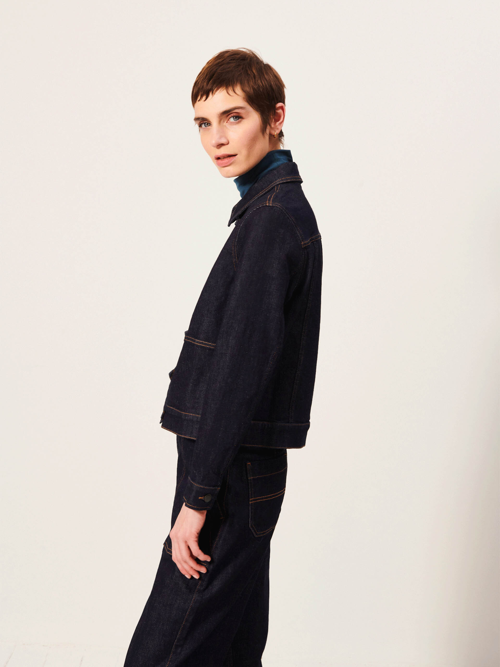 JALILA JACKET -  Jean , Ready-to-wear Bensimon