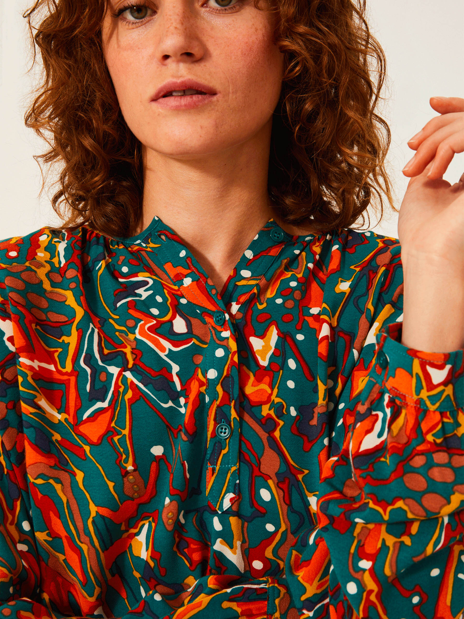 JOANIE BLOUSE ML -  Sky view , Ready-to-wear Bensimon