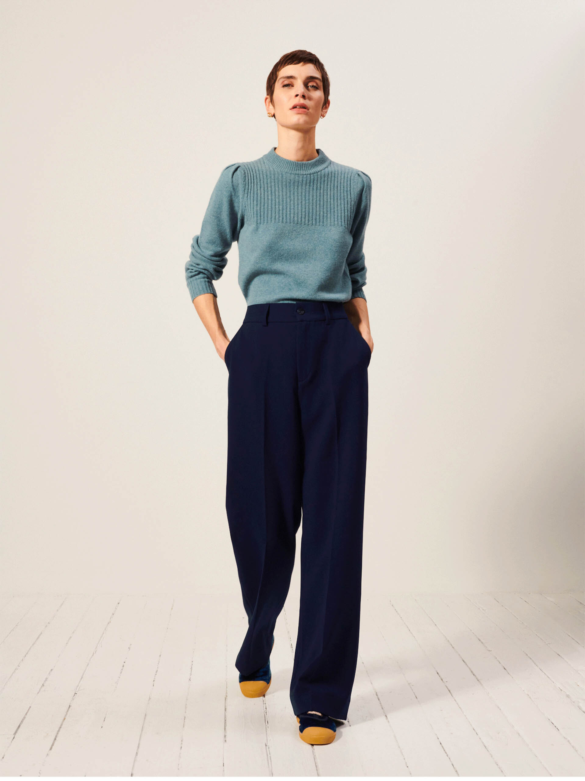 DAMA TROUSERS -  Bleu nuit , Ready-to-wear Bensimon