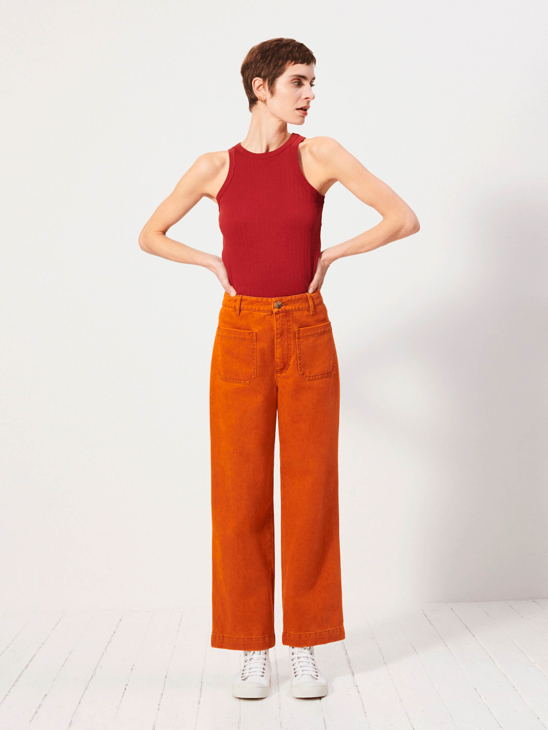BLUE TROUSERS -  Flame , Ready-to-wear Bensimon