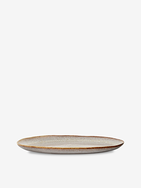 LARGE PLATE RAW NATURAL STONEWARE -  Natural , Home design Bensimon