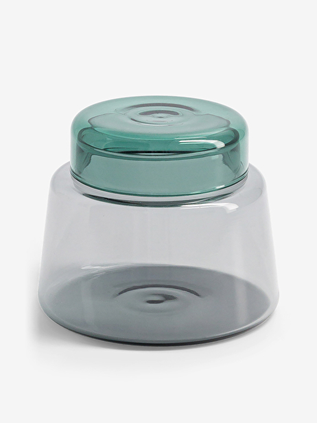 BICOLOR GRAY GREEN POT -  Smoke gray , Home design Bensimon